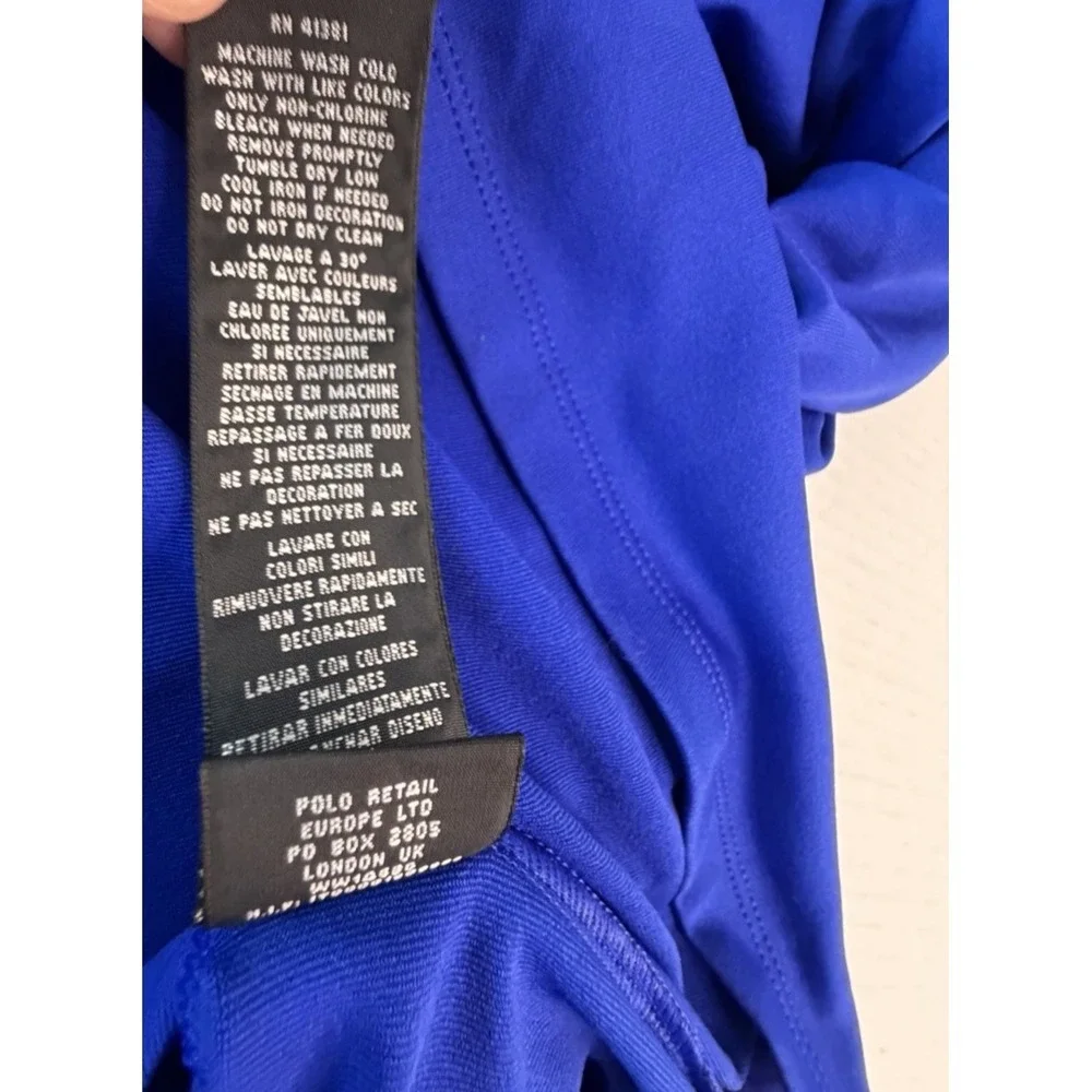 RLX Ralph Lauren Mens XXL Blue Golf Polo Shirt Athleisure Sport Casual Oldestone